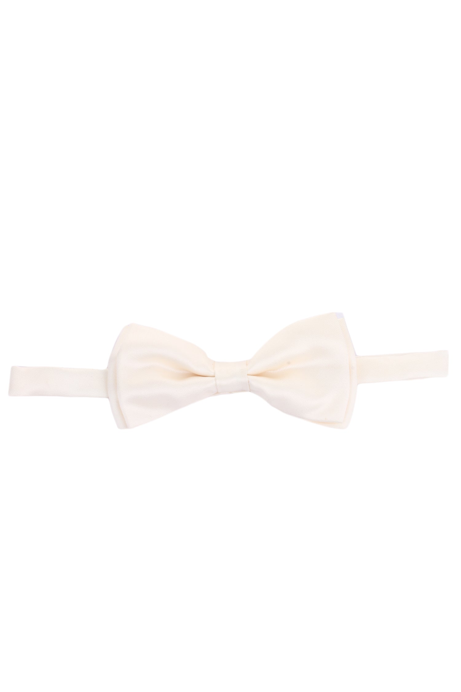 Alvaro Castagnino Men's Cream Colored Microfiber Bow Tie
