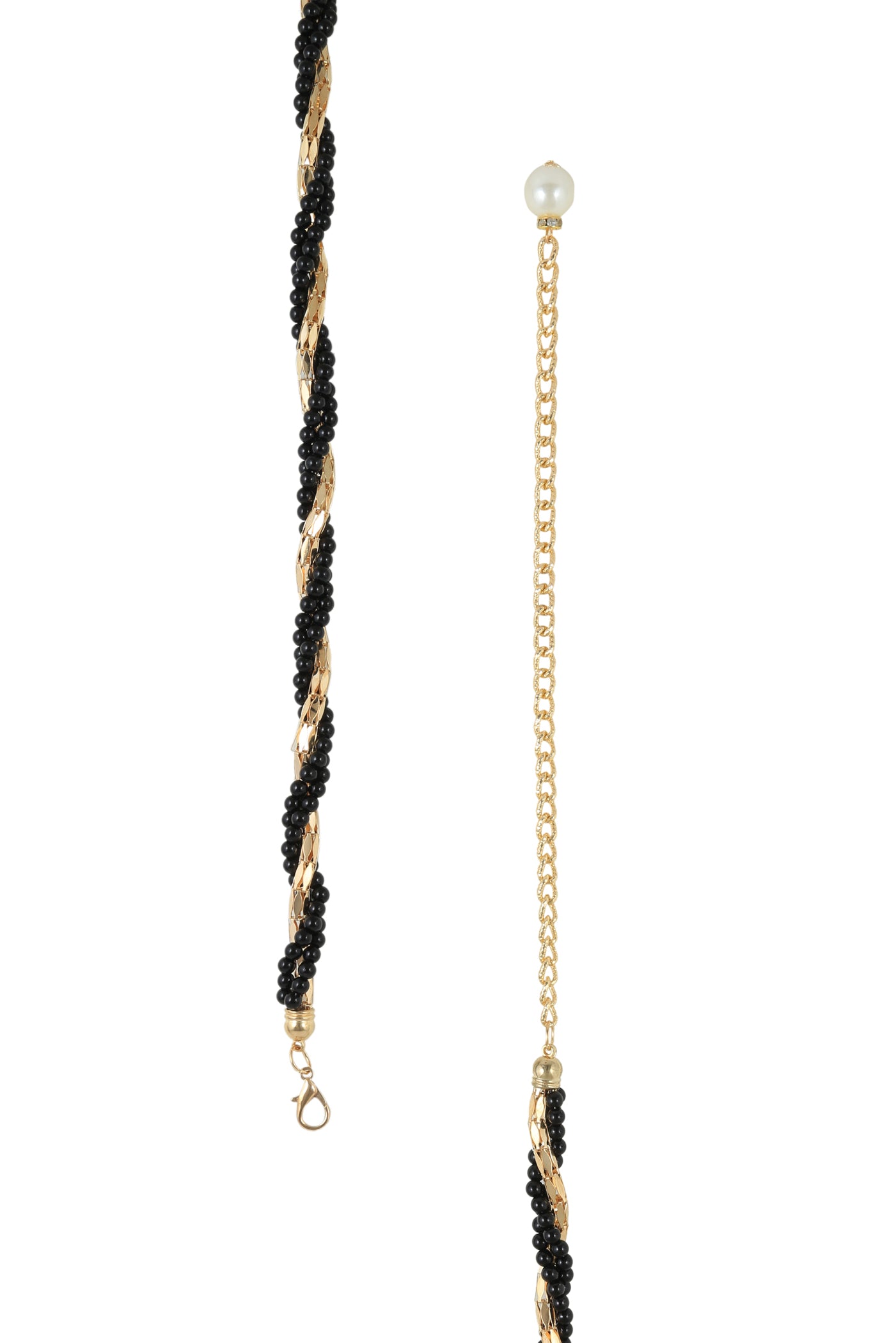 Alvaro Castagnino Gold-Toned & Black Waist Chain