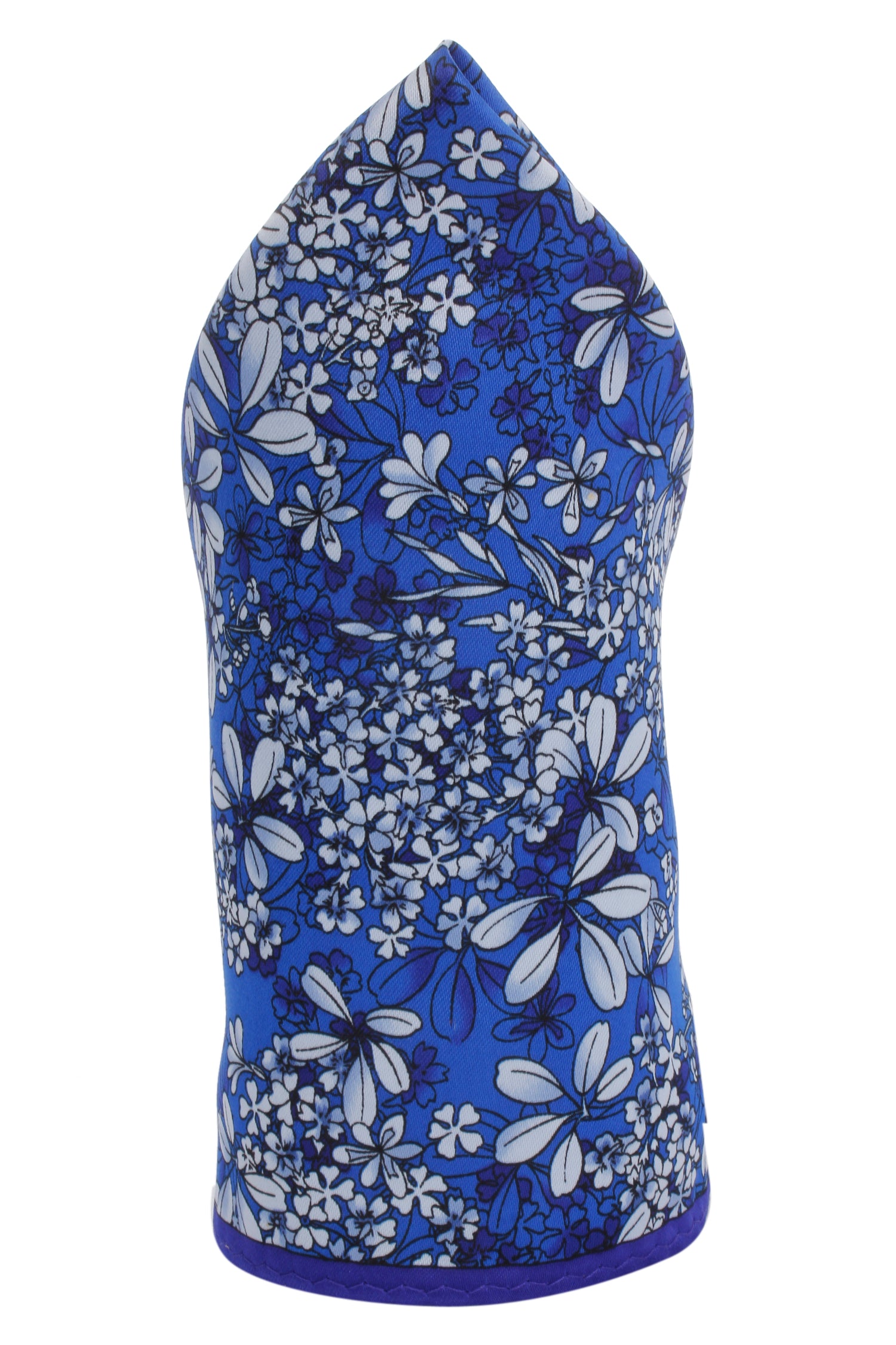 Blue Printed Pocket Square